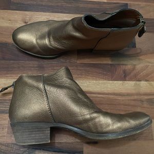 Lucky Brand metallic booties